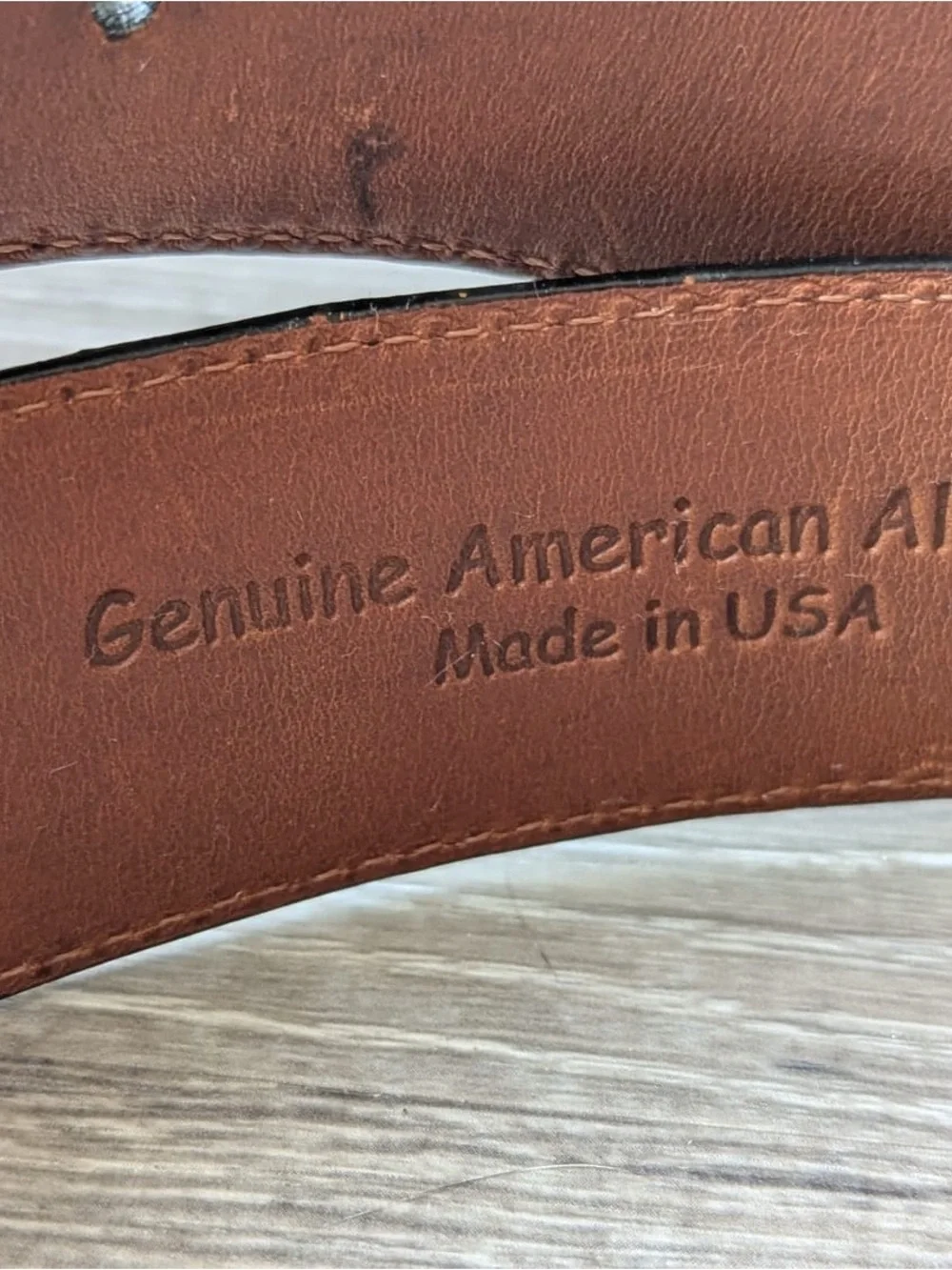 Alligator Leather Croc-Embossed Scott Mallory Belt in Dark Brown